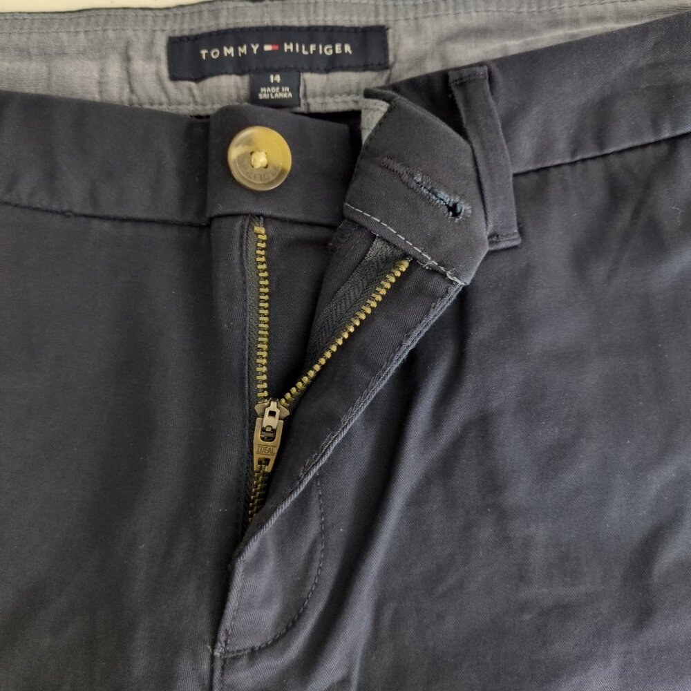 Tommy Hilfiger Hampton Navy Chino 14 Womens Pants Straight Business Corporate - Picture 3 of 9